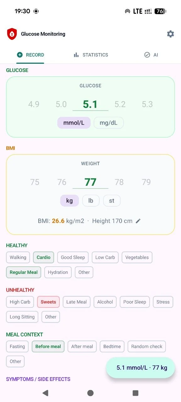 Blood Sugar • Diabetes Control screenshot