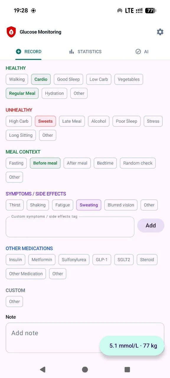 Blood Sugar • Diabetes Control screenshot